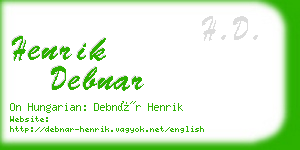 henrik debnar business card